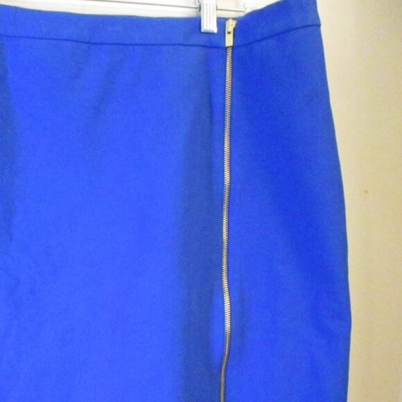 Talbots Plus Size Womens Pencil/Straight Skirt, Front Zipper Cobalt Blue Size 20 - Picture 5 of 11